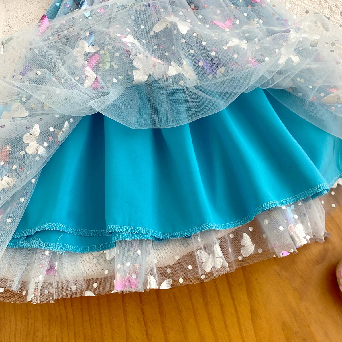 Girls Butterfly Mesh Princess Dress
