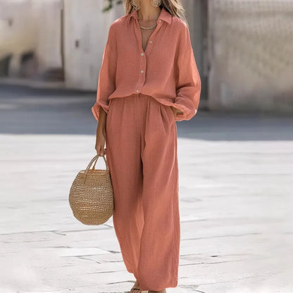 Women's Cotton Shirt & Pants Set