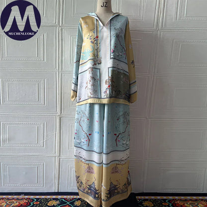 Women's V-Neck Top & Wide Leg Pants Set