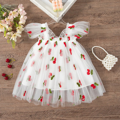 Girls Floral Mesh Dress | Flower Girl Dress 🌸
