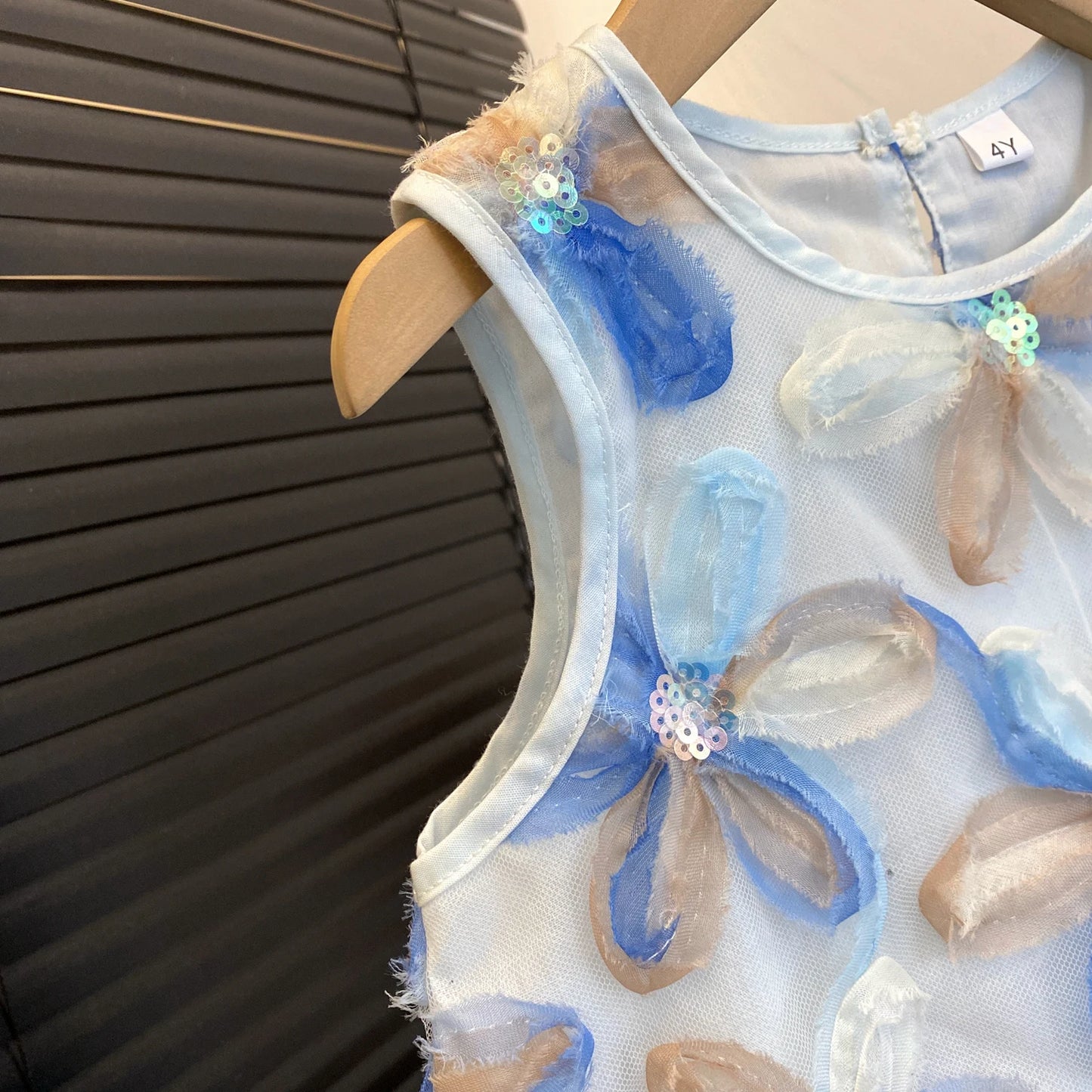 Girls Sleeveless Princess Dress | Flower Sequin | Summer