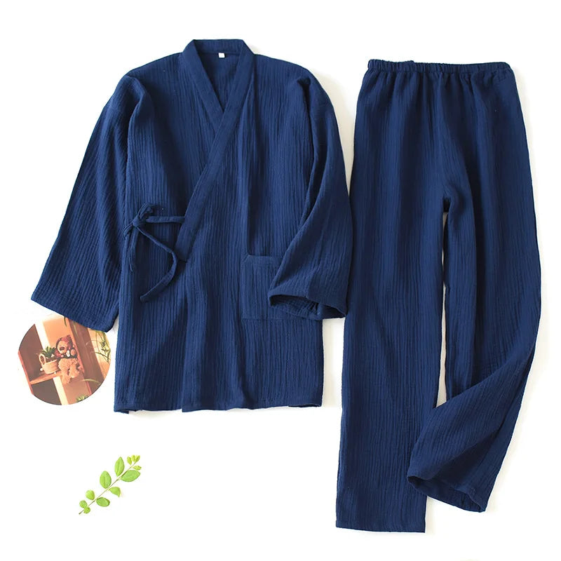 100% Cotton Japanese Kimono Pajama Set