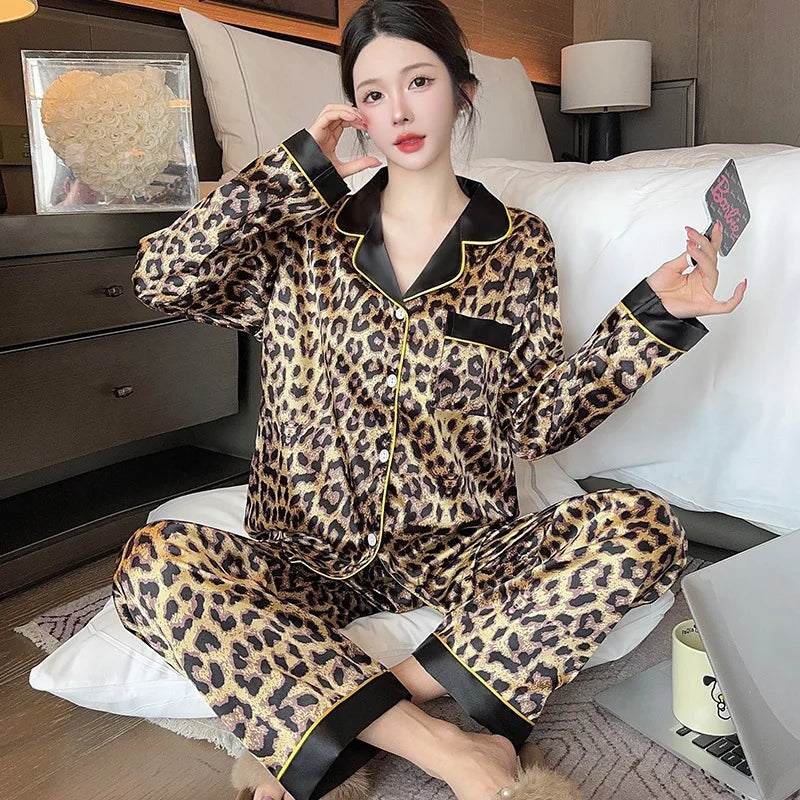Women's Polka Dot Ice Silk Pajama Set