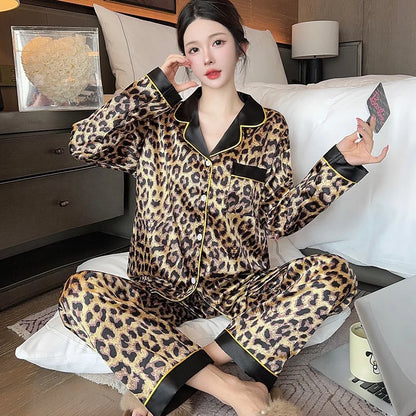 Women's Polka Dot Ice Silk Pajama Set