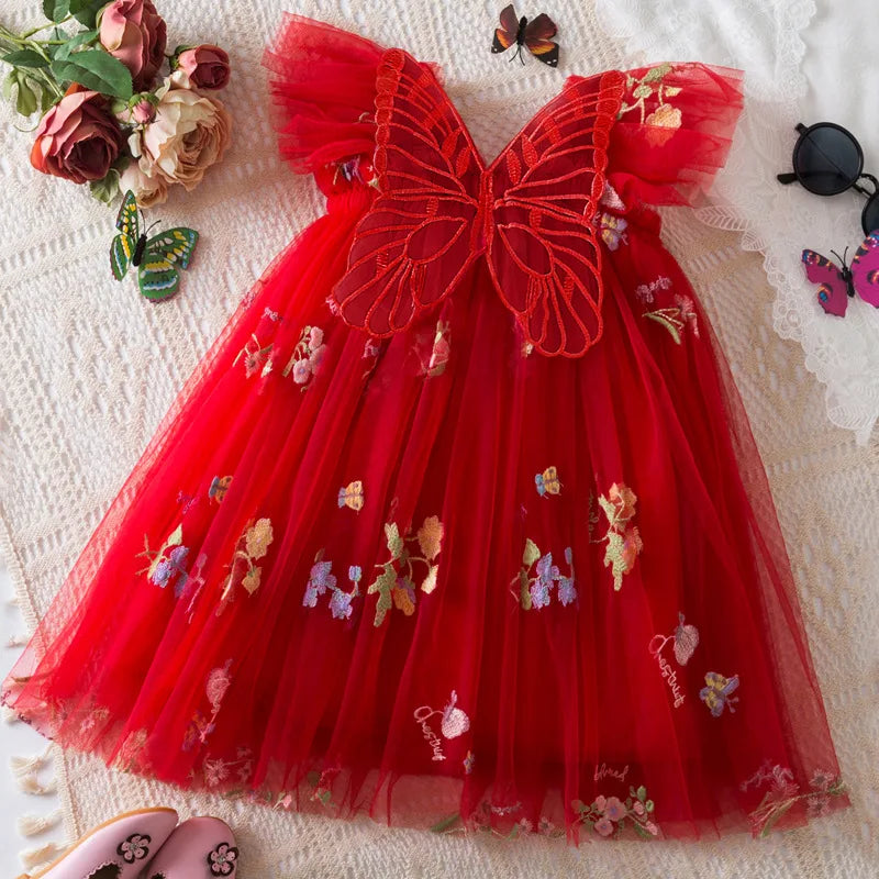 Girls Floral Mesh Dress | Flower Girl Dress 🌸
