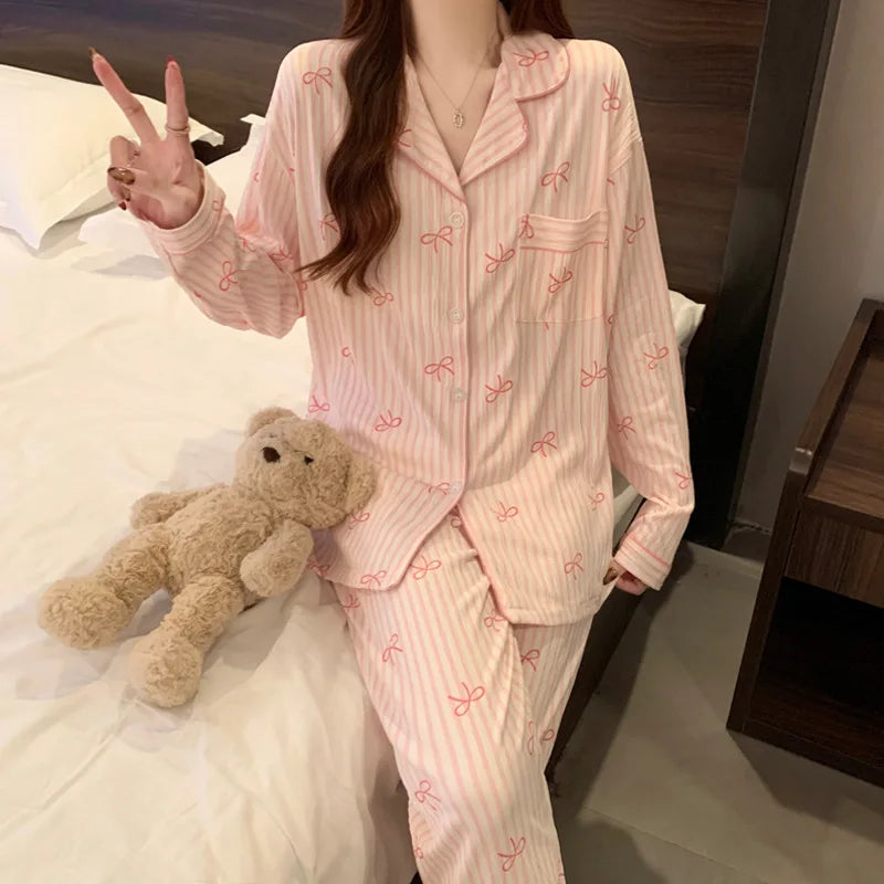 Women's Love Print Pajama Set – Soft Loungewear