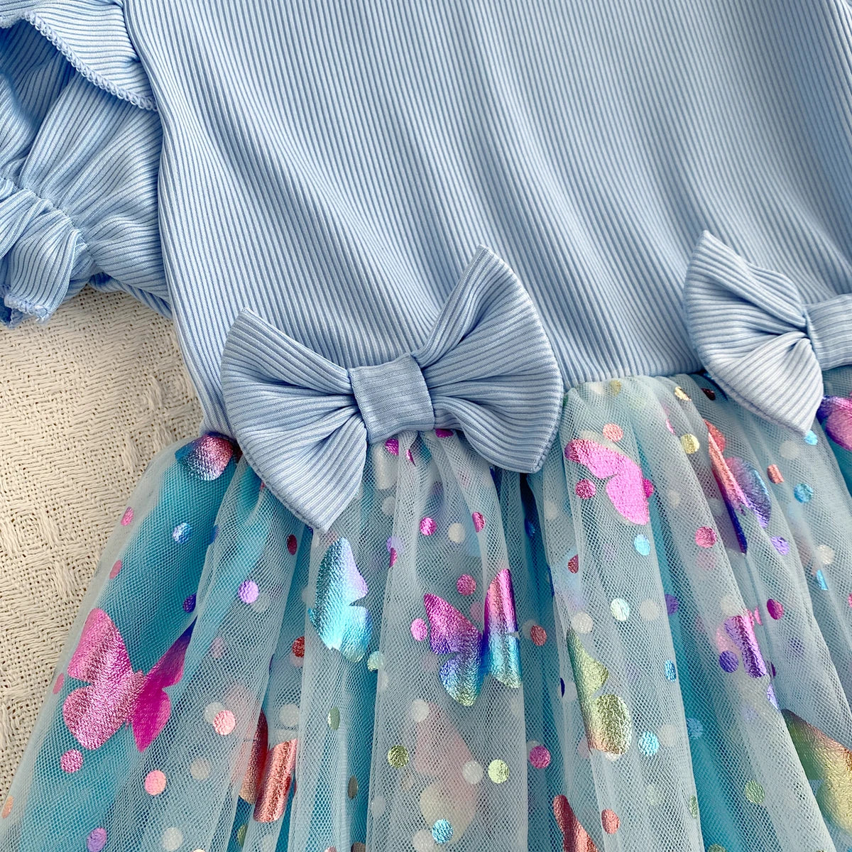 Girls Butterfly Mesh Princess Dress