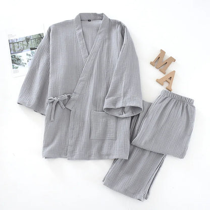 100% Cotton Japanese Kimono Pajama Set