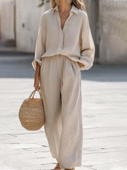 Women's Cotton Shirt & Pants Set