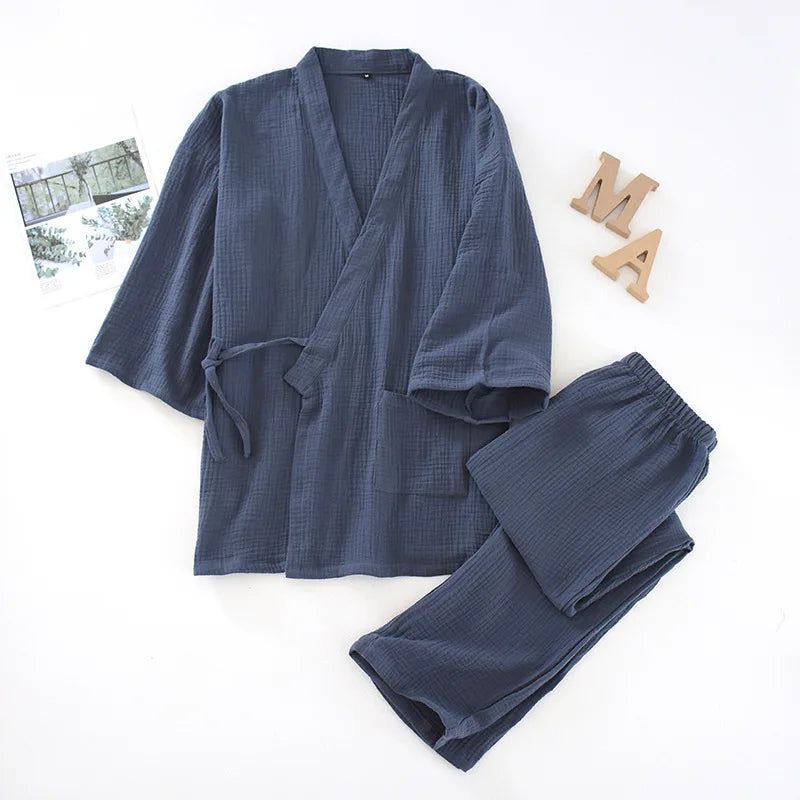 100% Cotton Japanese Kimono Pajama Set
