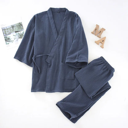 100% Cotton Japanese Kimono Pajama Set