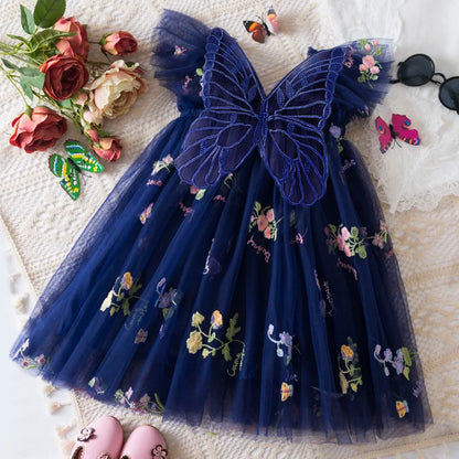 Girls Floral Mesh Dress | Flower Girl Dress 🌸