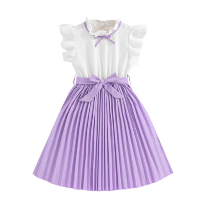 irls White & Khaki Party Dress with Bow (8–12Y) ✨