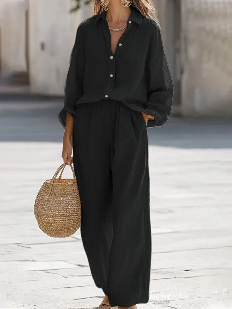 Women's Cotton Shirt & Pants Set