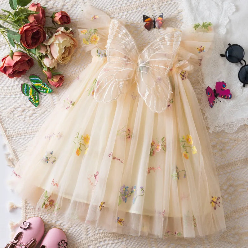 Girls Floral Mesh Dress | Flower Girl Dress 🌸