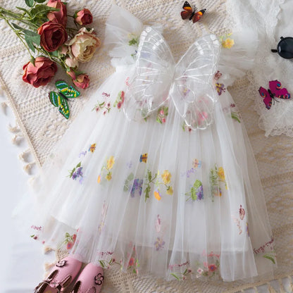 Girls Floral Mesh Dress | Flower Girl Dress 🌸
