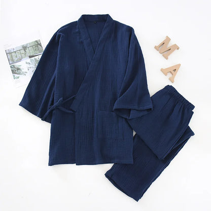 100% Cotton Japanese Kimono Pajama Set