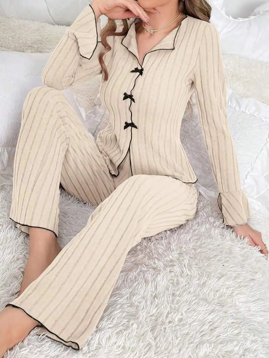 Women's Long Sleeve Pajama Set Soft Sleepwear