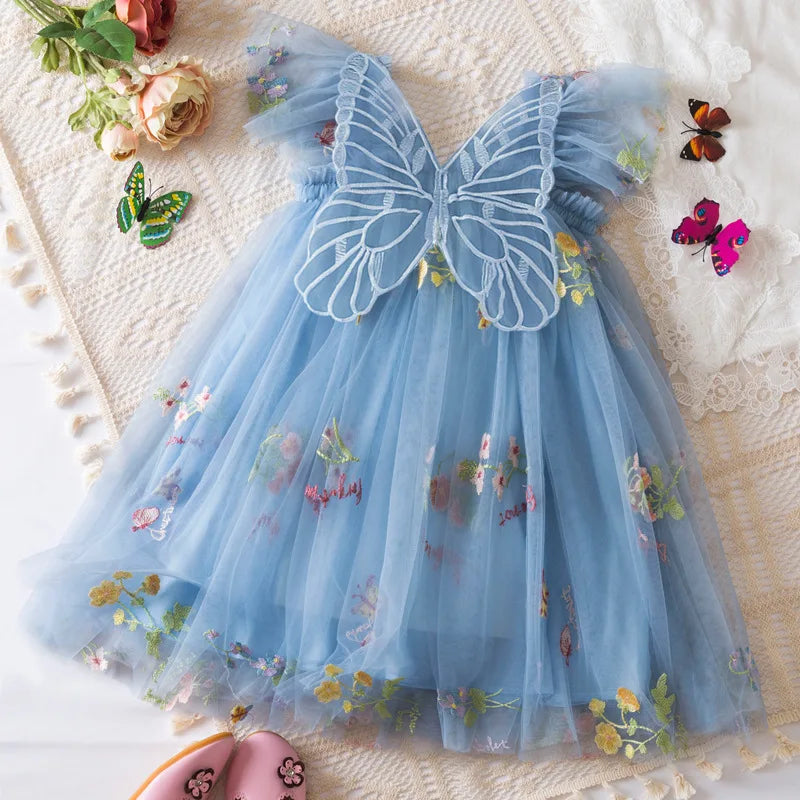 Girls Floral Mesh Dress | Flower Girl Dress 🌸