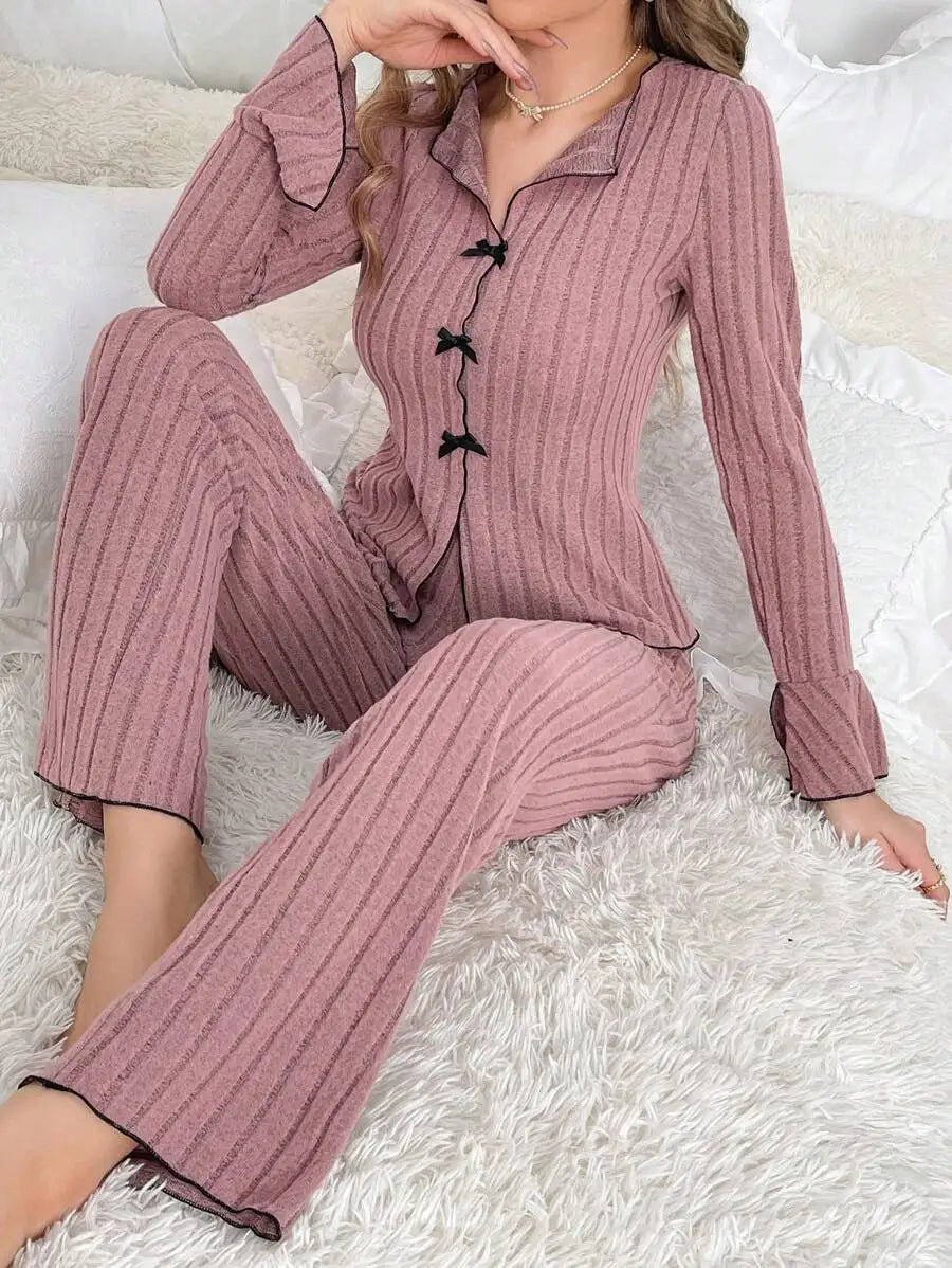 Women's Long Sleeve Pajama Set Soft Sleepwear