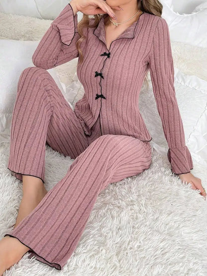 Women's Long Sleeve Pajama Set Soft Sleepwear