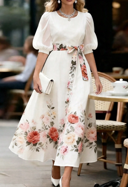 Women's Neck Puff Dress
