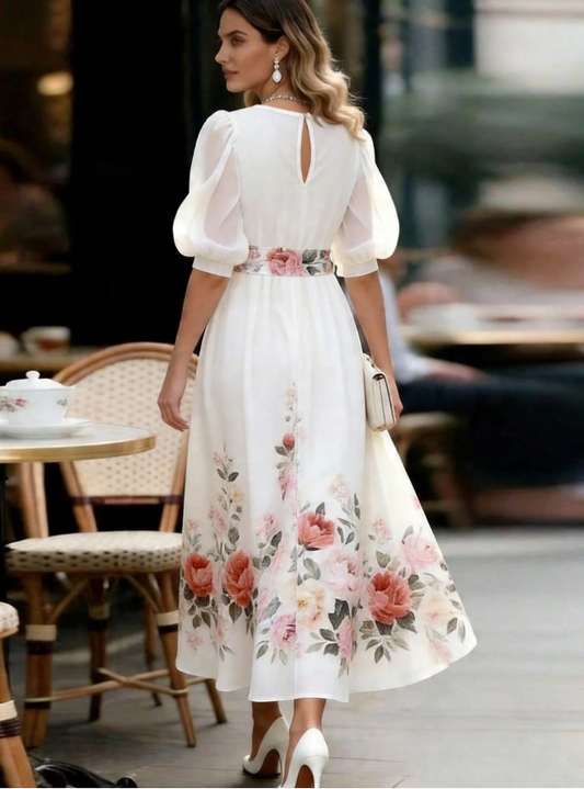 Women's Neck Puff Dress