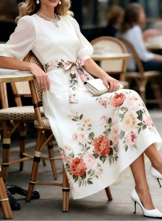 Women's Neck Puff Dress